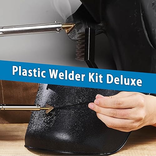 Miniatura 7 de Kit de Soldador de Plástico de 130W Deluxe, Kit de Soldador de Hierro de Soldadura de 3-en-1, Herramienta Profesional de Reparación de Superficie
