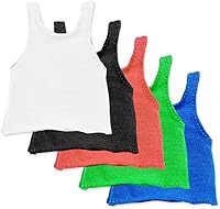 Vista 1 de Juego de 5 camisetas musculares para figuras de acción de lucha libre, Blanco