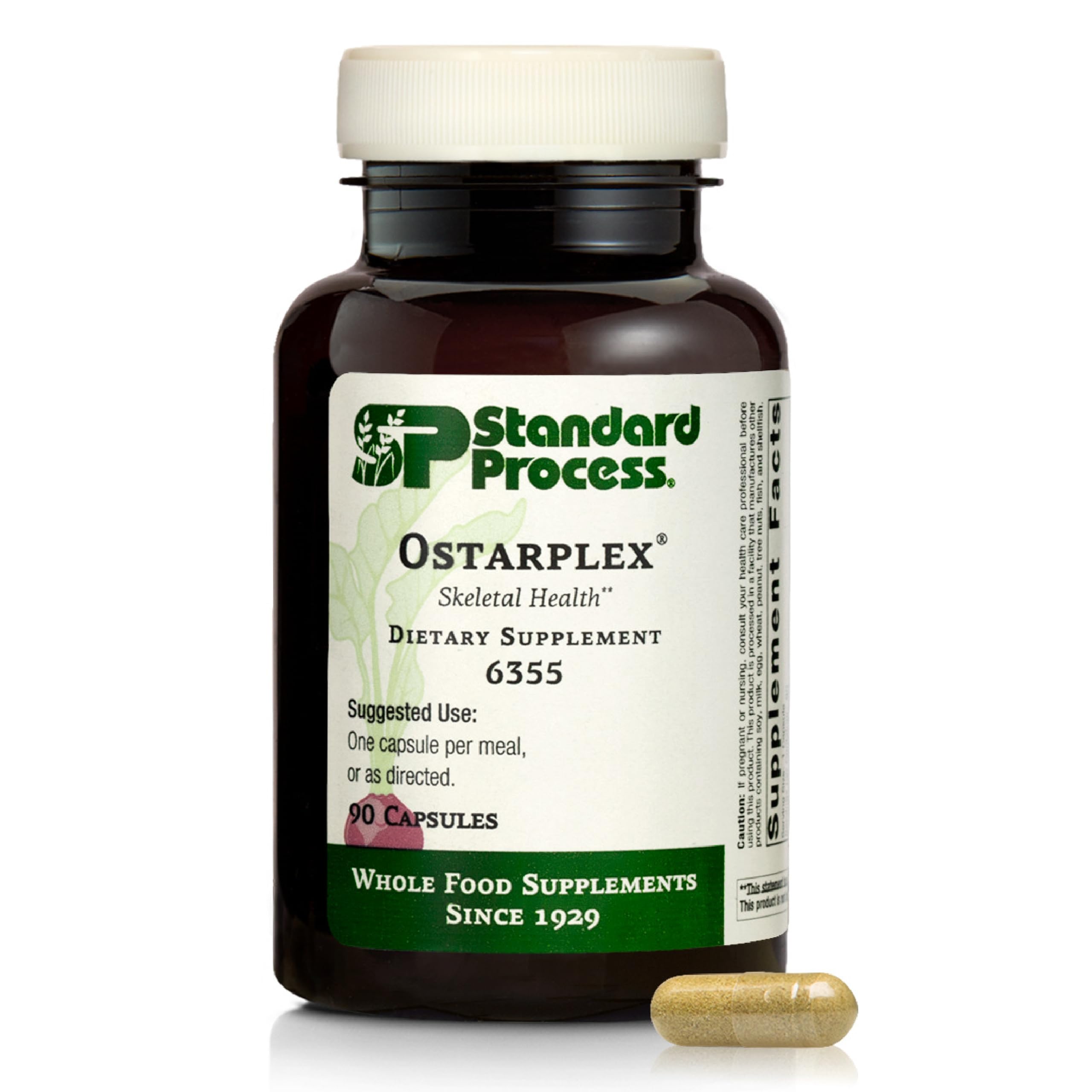 Standard Process Ostarplex - Dietary Supplement for Connective Tissue Health - Aids Liver Health & Function - Contains Vitamin B6 - Non-Dairy - 90 Capsules (90 Servings)