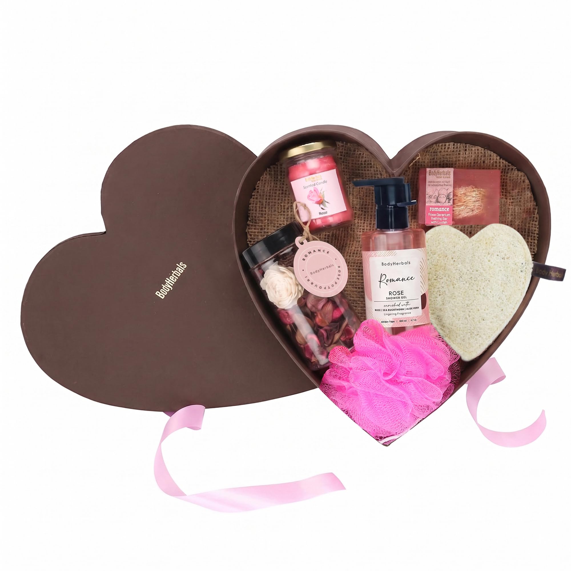 BodyHerbals Rose Surprise Bath & Body Care Gift Set For Women and Men| Skin Care Gift Kit & Spa Accessories | Gift Box Hamper For Couple| 6 Pcs| Luxury Gift for Birthdays, Anniversaries, Wedding and Special Celebrations| 100 % Vegan-image-49