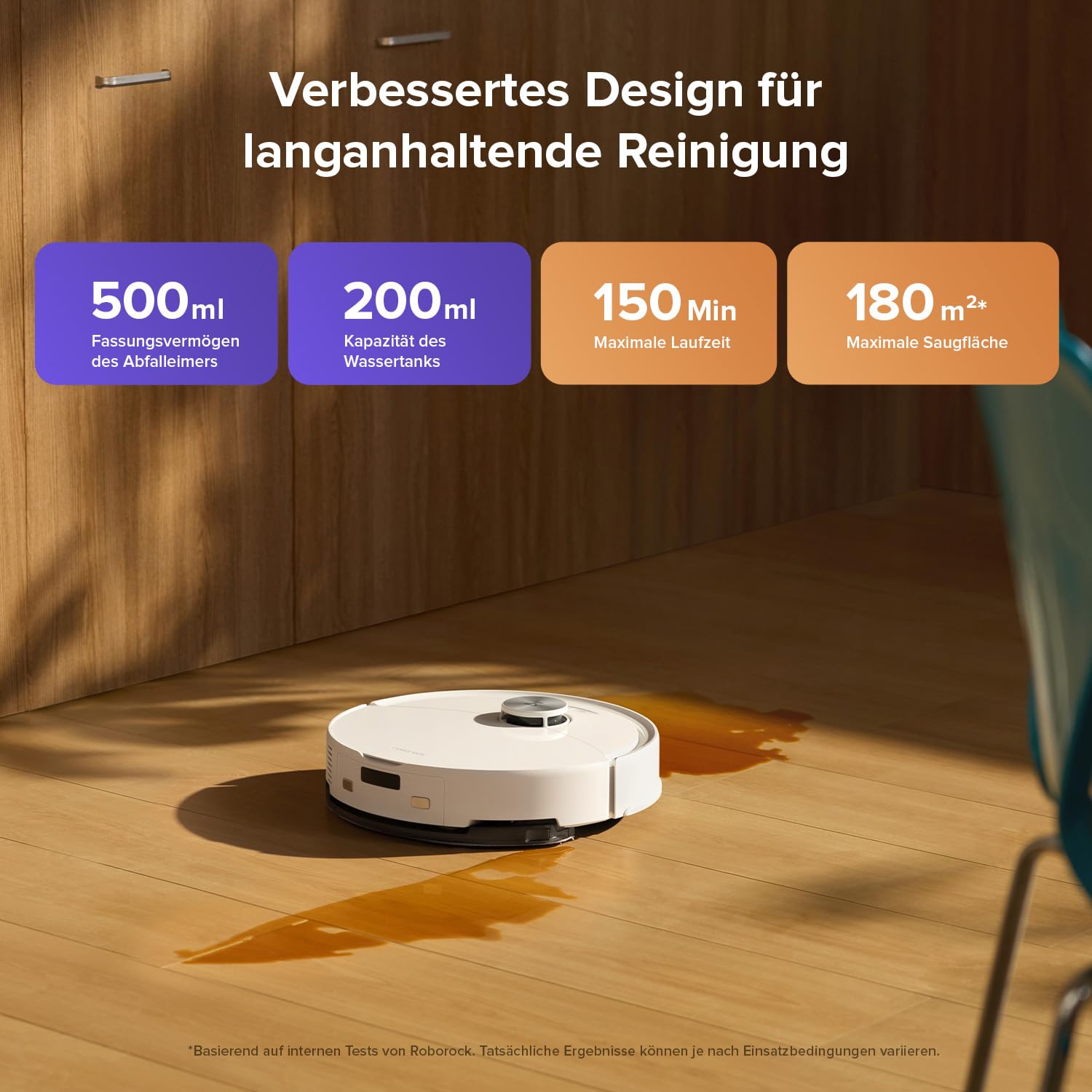 roborock Q10 S5 Saugroboter mit Wischfunktion, 10.000 Pa HyperForce Saugkraft, Dual Anti-Tangle System, Auto Lifting Mopping, Ideal für Tierhaare, Teppiche, Hartböden (Weiß)