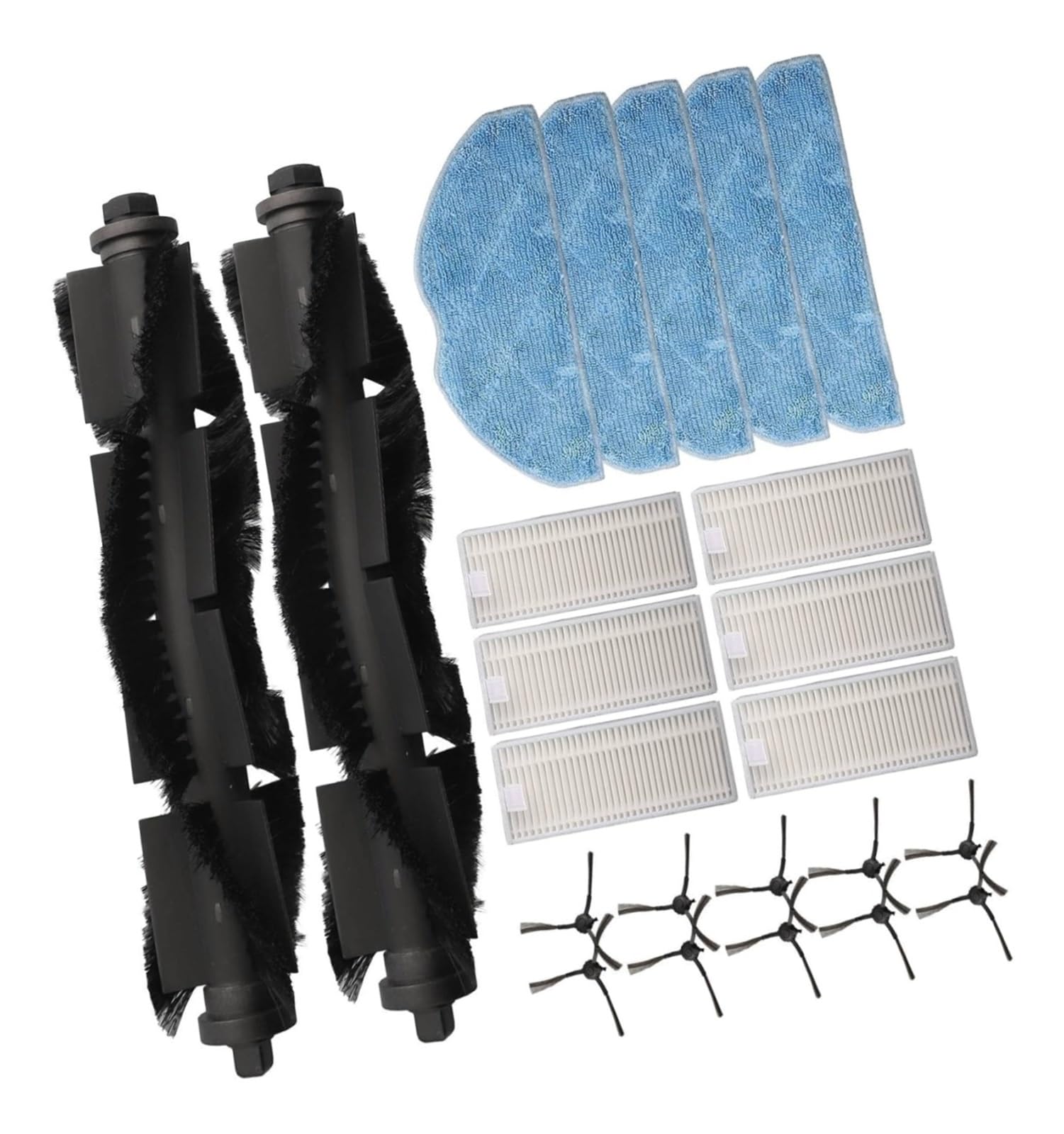For Grundig VCR 4230 VCR 6230 VCR 7230 Kit di parti di ricambio for aspirapolvere robot 14/23 pezzi Spazzola a rullo principale Panni for mocio Spazzola laterale Filtri HEPA Accessori(23PCS)