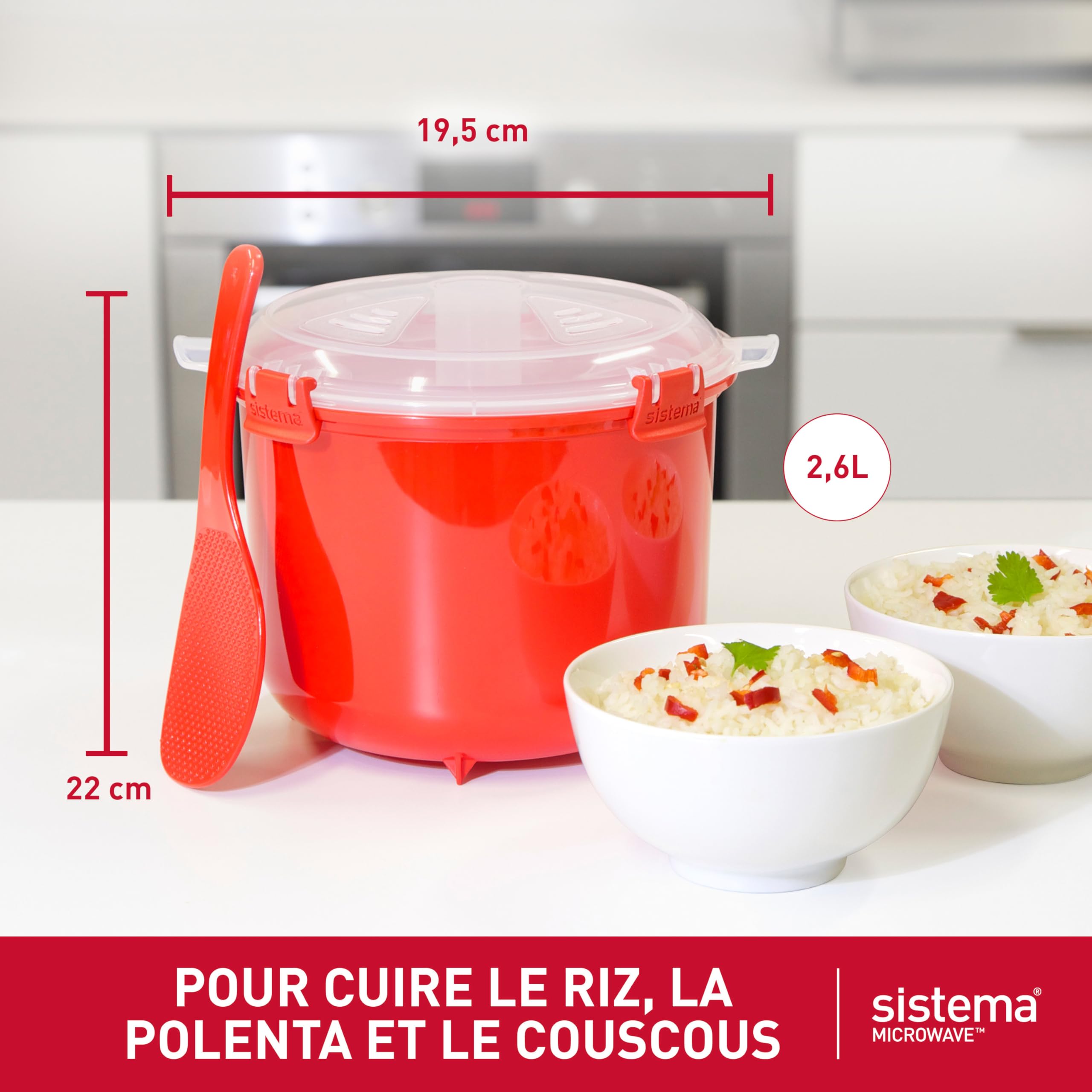 Cuiseur à Riz Tupperware Micro-ondes 2,2L – Couleur Rose – Neuf, Pour Quinoa, Polenta