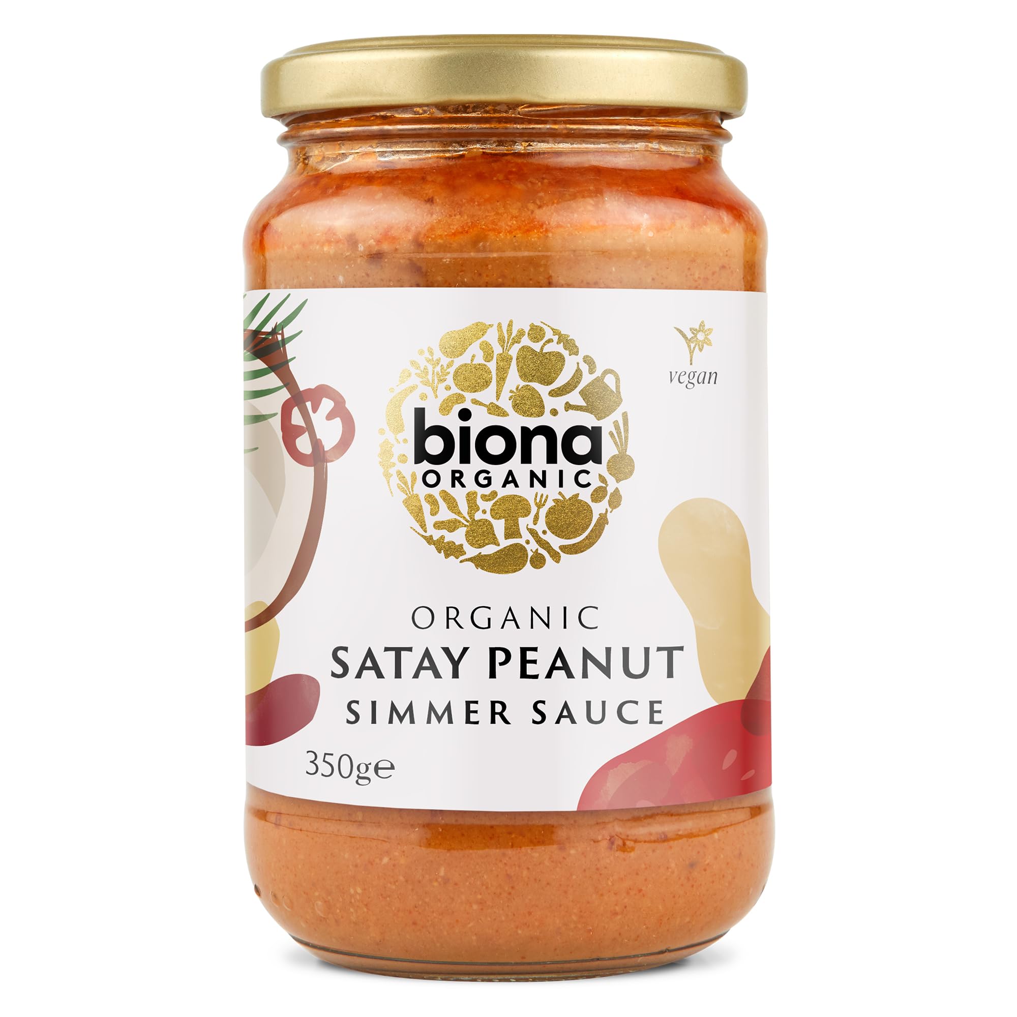 Biona Satay Spicy Peanut Simmer Sauce Organic 350g