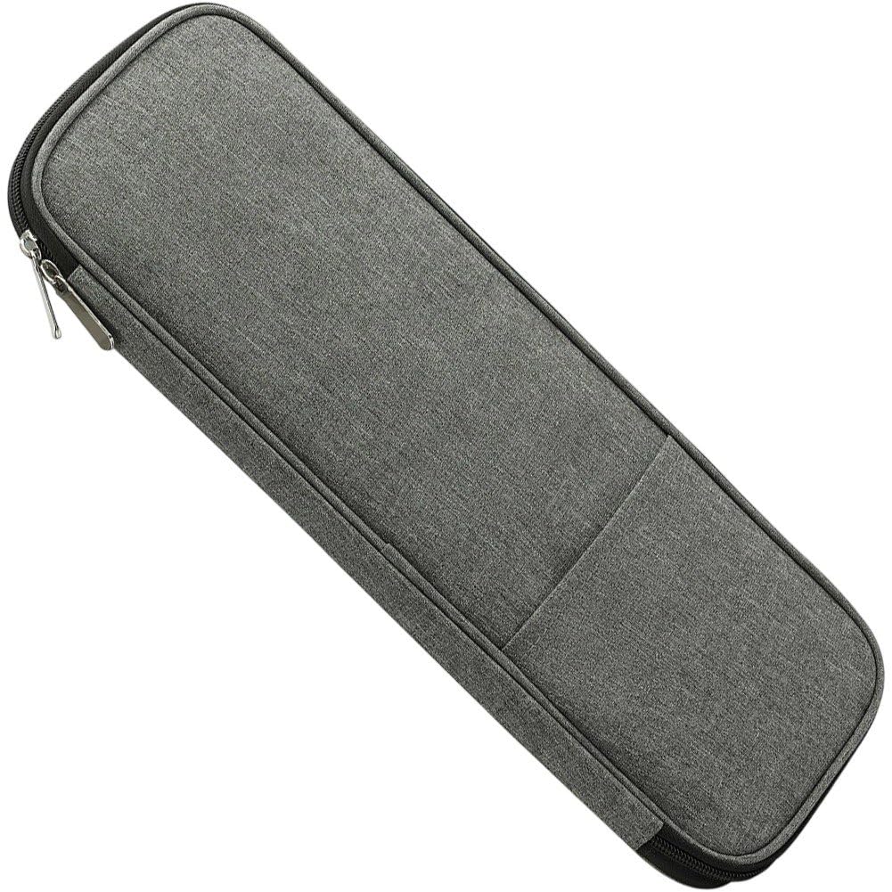 Sanfly Dark Grey Knitting Needles Case Empty Zipper Knitting Pin Storage Case Travel Crochet Storage Bag For Carrying Various Crochet Needles