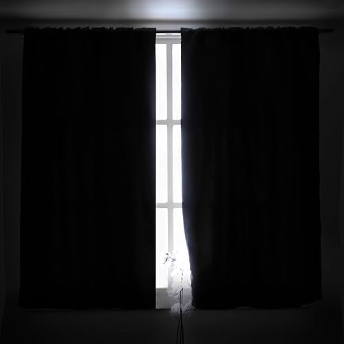 Miniatura 7 de BGment - Cortinas que bloquean la luz con bolsillo para cortinero y pestaña trasera, para dormitorio, cortinas de oscurecimiento térmicas para sala
