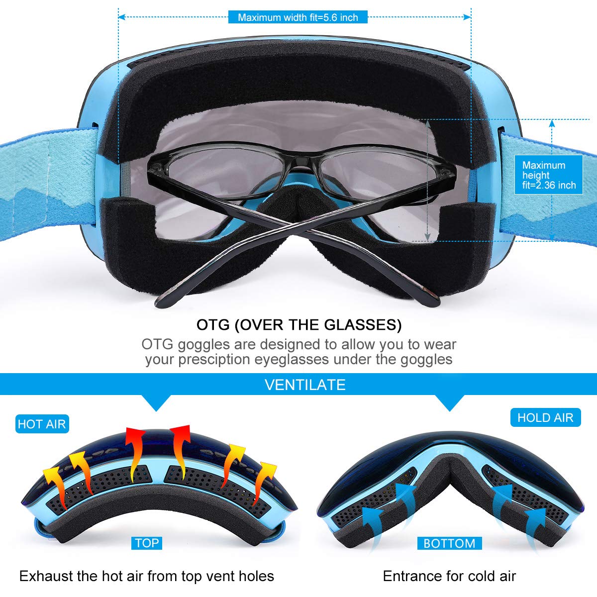 Supertrip Professional Ski Goggles For Men And Women Double  display picture 1