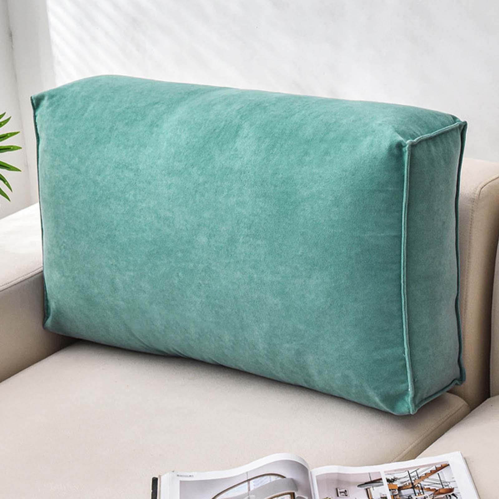 KKXXYQFC Ergonomiczna poduszka podpierająca lędźwie do sofy i łóżka - wygodna poduszka do czytania, zmywalny zagłówek i poduszka oparcia, 8-60x45x12cm