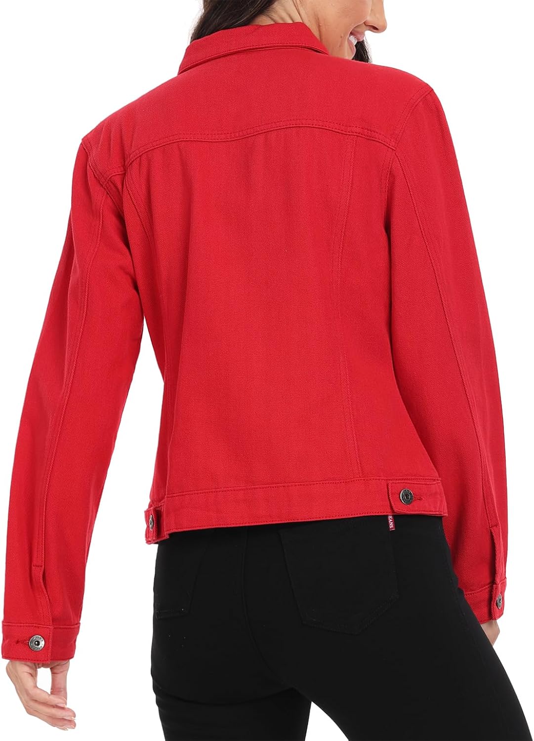 MISS MOLY Women's Denim Jacket Button Up Long Sleeve Basic Trendy Jean Jacket Coat with Pockets - Image 5