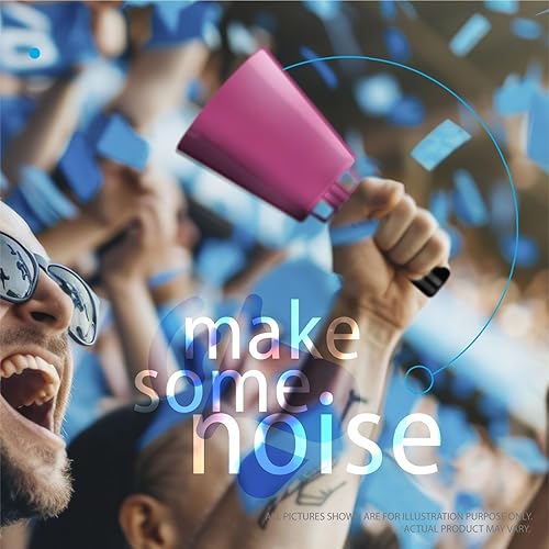 Miniatura 92 de Deke Home - Paquete de 2 cencerros de acero de 10 pulgadas con asa, fabricantes de ruido fuerte para fútbol, deportes, fiestas, competiciones, Azul