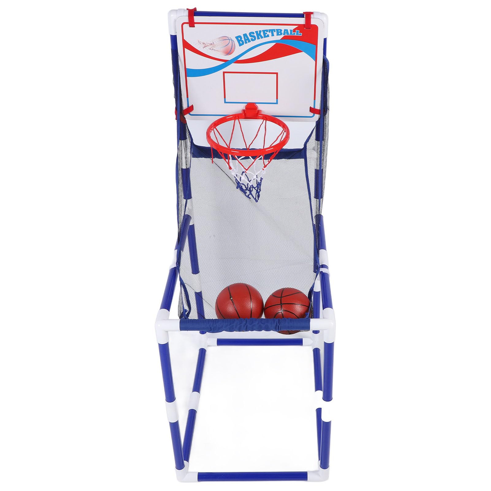 Juego de Aro de Baloncesto para Niños, Juego de Deportes de Interior y Exterior de Ajustable, Montaje de Bricolaje Seguro para Niños con Tamaño de 17,3x23,6x55,1 PU