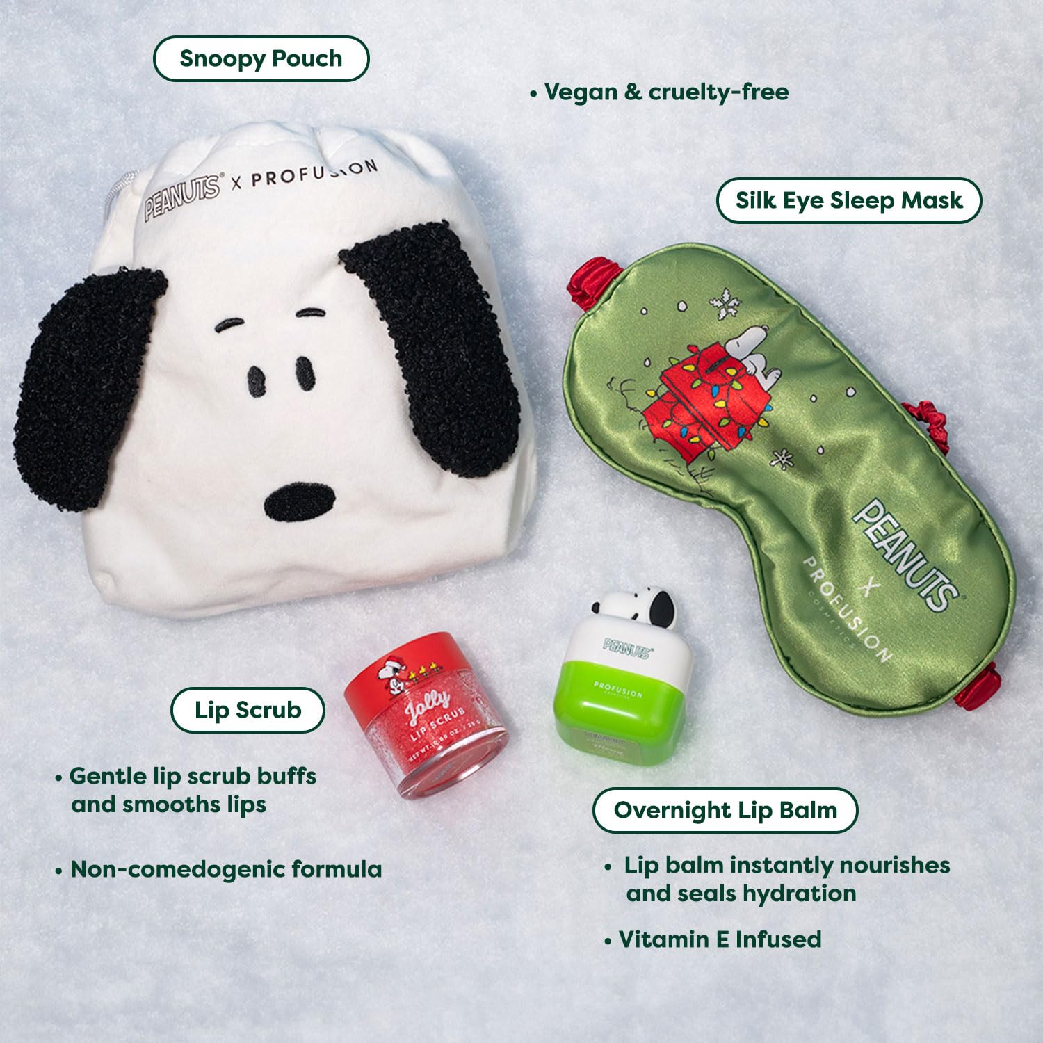 Amazon.com : Profusion Cosmetics Peanuts Holiday Goodnight Set