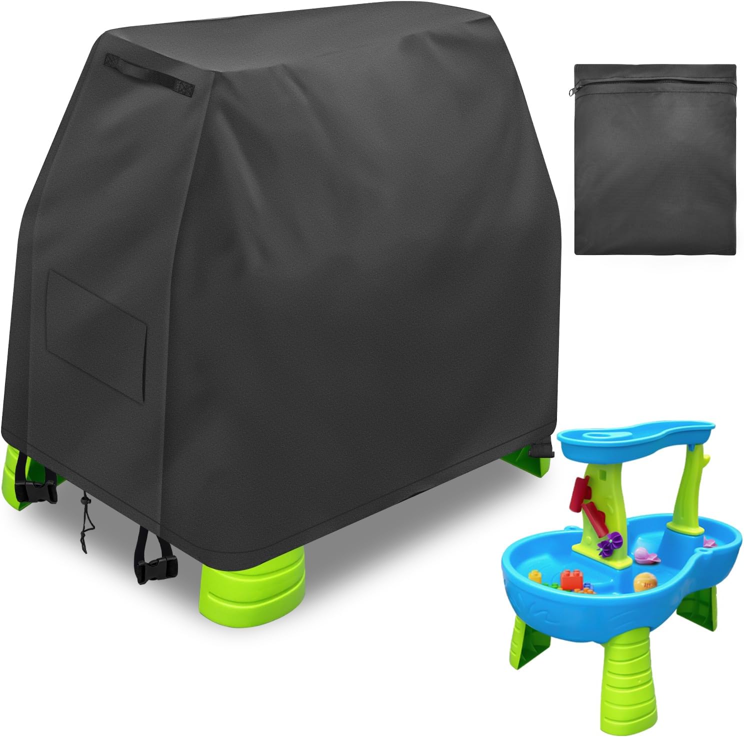 Infowush Kids Water Table Cover for Step 2 Rain Showers Water Table, Black