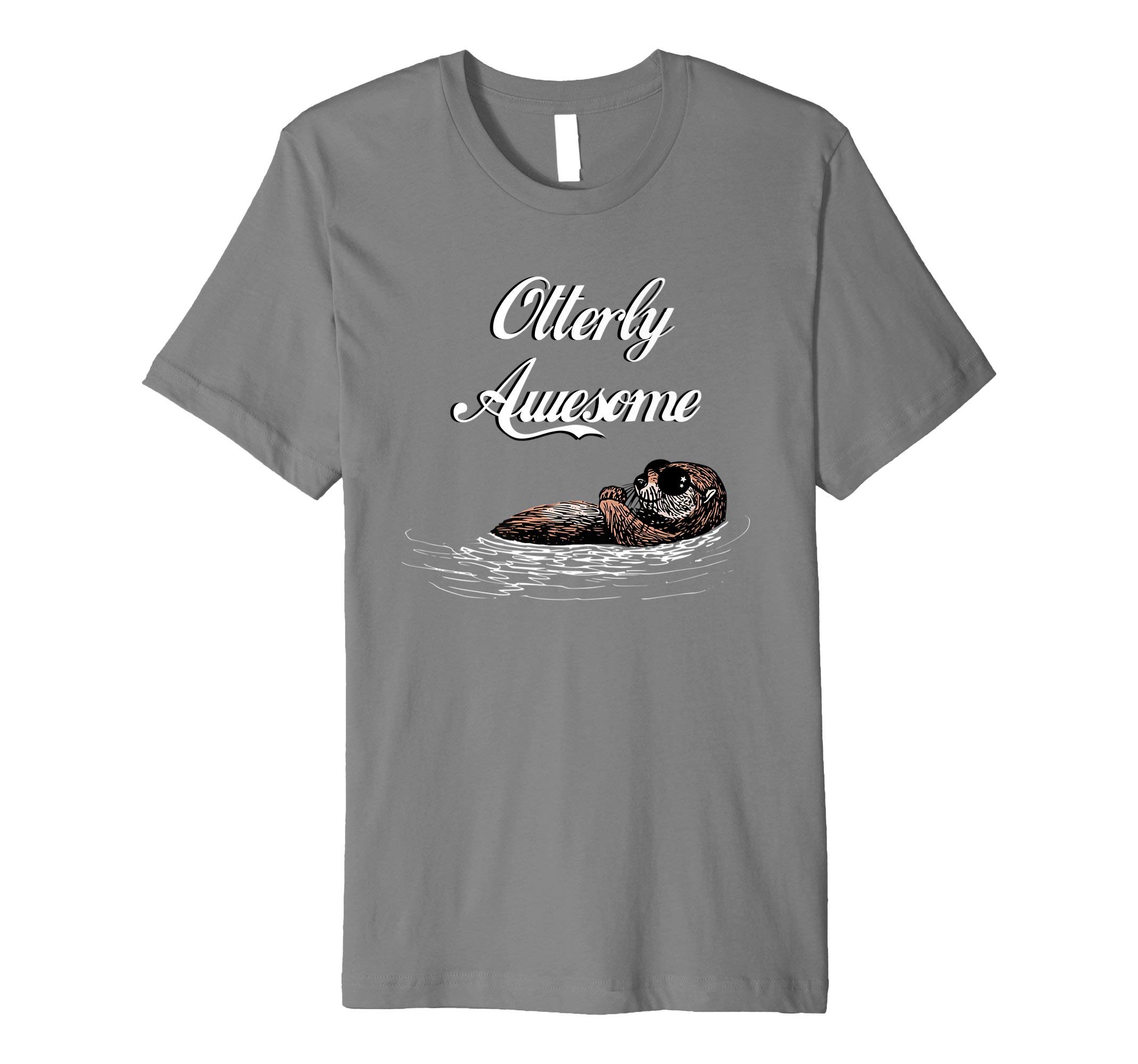 InspirationzStore T-shirtsOtterly Awesome Tshirt Funny Cool Otter pun T shirt humor T-ShirtOEKO-TEX STANDARD 100