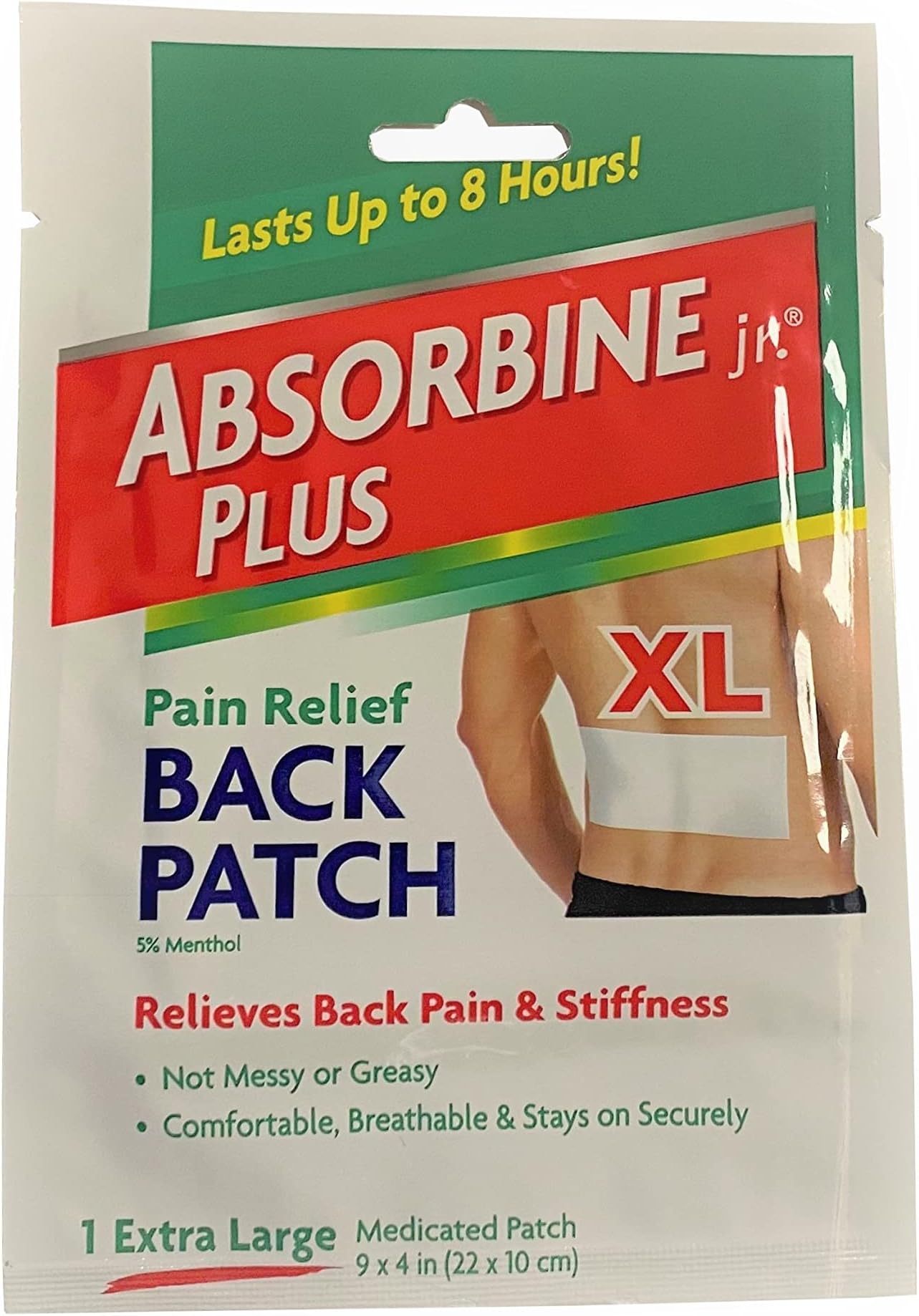 Keyron (Pack of 8) Pain Relief Back Patch, Size X-large, Medicated Patch 9" x 4"