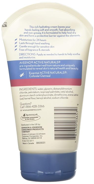 AVEENO Active Naturals Intense Relief Hand Cream 3.50 oz (Pack of 6)