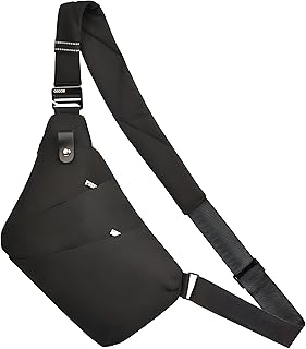 OSOCE Torba podróżna antykradzieżowa, męska torba na klatkę piersiową, crossbody z wieloma kieszeniami torba na ramię wodoodporne torby pokrowiec na co dzień jazda na rowerze wędrówki dla mężczyzn