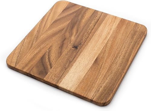 Miniatura 2 de Ironwood Gourmet Tabla de cortar cuadrada, madera de acacia, 0.5 x 9 x 9 pulgadas