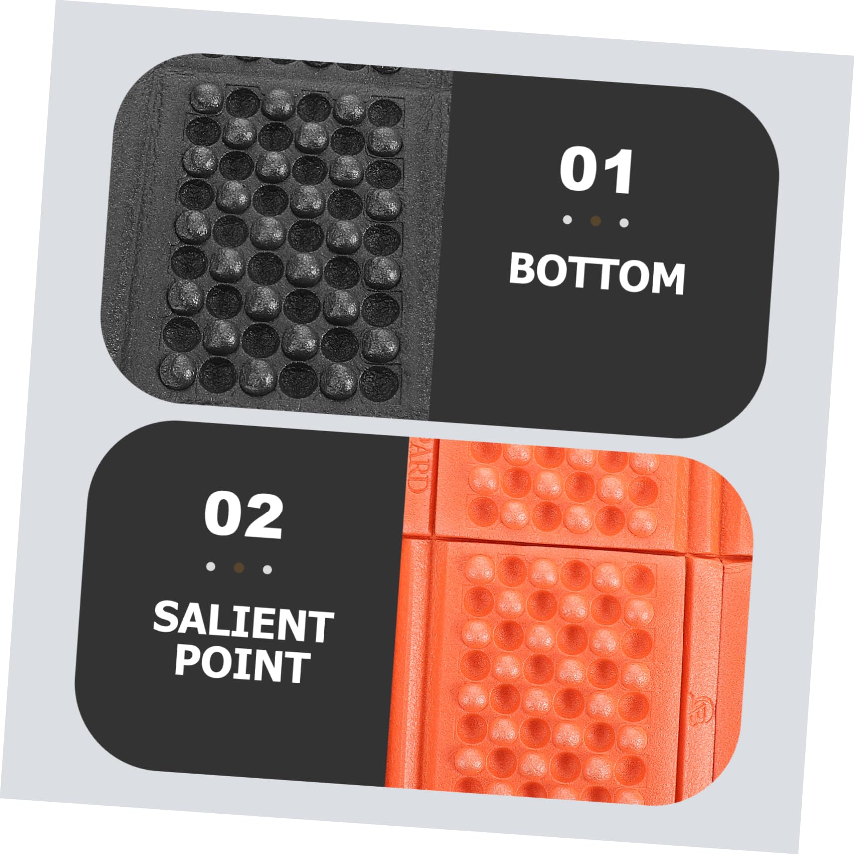 Garneck Outdoor Compact 6-Foldable Xpe Foam Sitting Pad 2pcs Water-Proof Hiking Camping Mat Mini Stain-Resistant Seat for Family