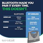 SEREONIC Portable Wireless TV Speakers for Smart TV - Ideal for TV Watching Without The Blaring Volume - Wireless Speakers for TV Designed for Hard of Hearing, Elderly, and Seniors - 100ft Range