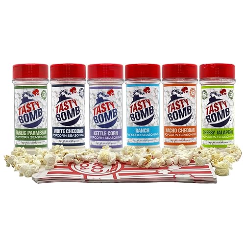 Miniatura 13 de Sabroso paquete variado de condimentos de palomitas de maíz, 12 condimentos en queso cheddar blanco, rancho, crema agria, aperitivo keto sin gluten