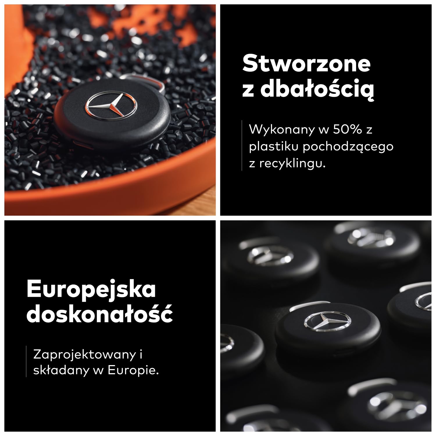 Chipolo LOOP – Edycja Mercedes-Benz: ładowalny lokalizator kluczy i toreb | kompatybilny z aplikacją Znajdź (Apple) i Centrum lokalizacji (Android); alerty o pozostawieniu i znajdowanie telefonu