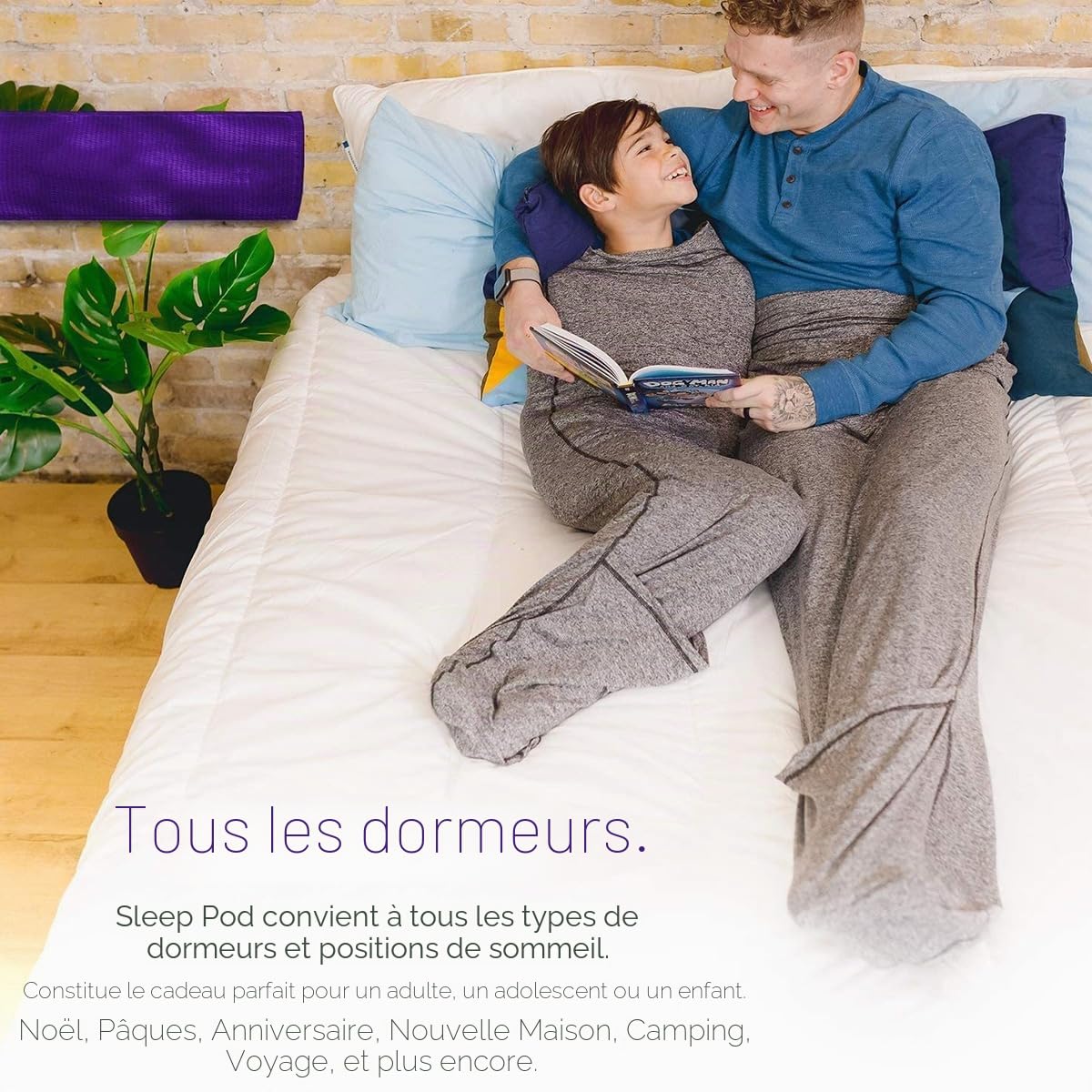 Couverture rafraîchissante avec câlin pour thérapie par pression - Sac de couchage de compression ultra léger pour soulager le stress et l'anxiété - Tissu extensible pour enfants, adolescents et