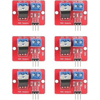 6pcs MOSFET Driver Module 3.3V / 5V MOSFET Driver Modules PWM Driver Boards LED Output 0-24V Button Drive