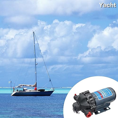 Miniatura 7 de Juego de bomba de agua de lavado de yate, bomba de diafragma de presión de agua eléctrica de 12 voltios 70 PSI 22.5LMin 5.5 GPM 5 cámaras con