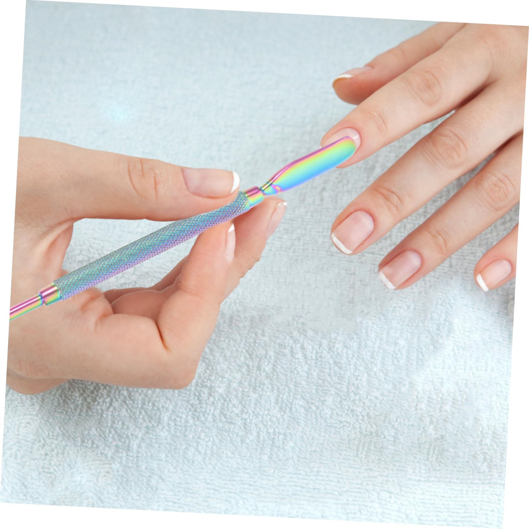 minkissy Nail Clippers Art Tools Cuticle Pusher Cleaner Scissors Stick Nail Tool for Exfoliating Polishing