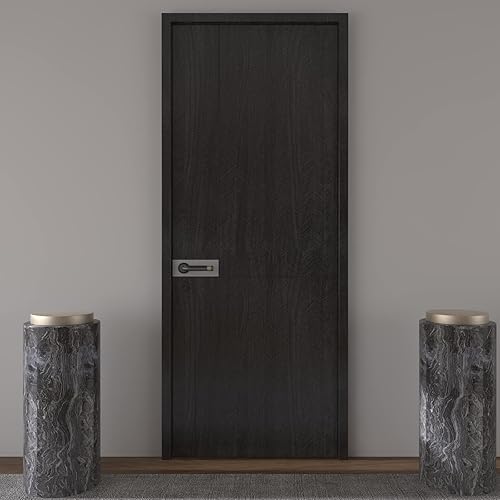 Miniatura 4 de VIOPVERY Papel tapiz de madera de 15.7 x 393 pulgadas, papel de pared de grano de madera negro, impermeable, fácil de quitar, película autoadhesiva