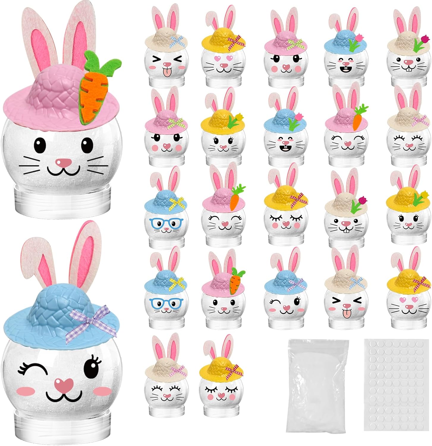 Amazon.com: 24 Sets Easter Craft Kit Easter Plastic Globes Kit Includes ...