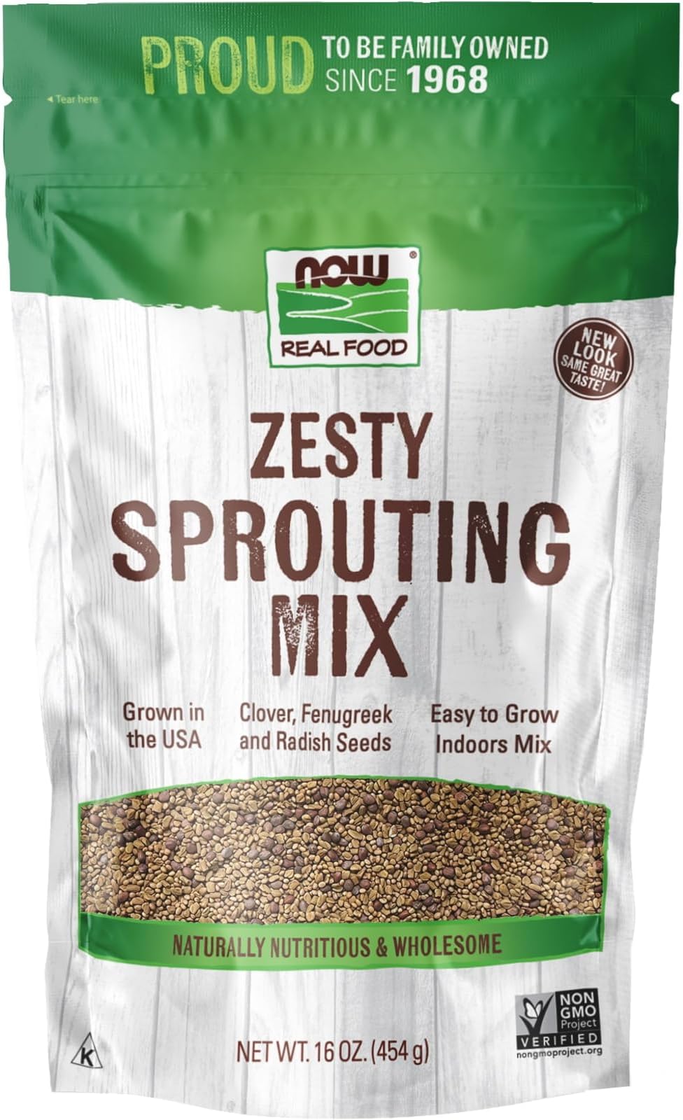Now Foods Zesty Sprouting Mix, 16oz (454 g)