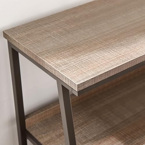 Miniatura 8 de Leick Home 70007-ROBLK - Estantería escalonada de metal y madera, roble aserrado/gris plomizo