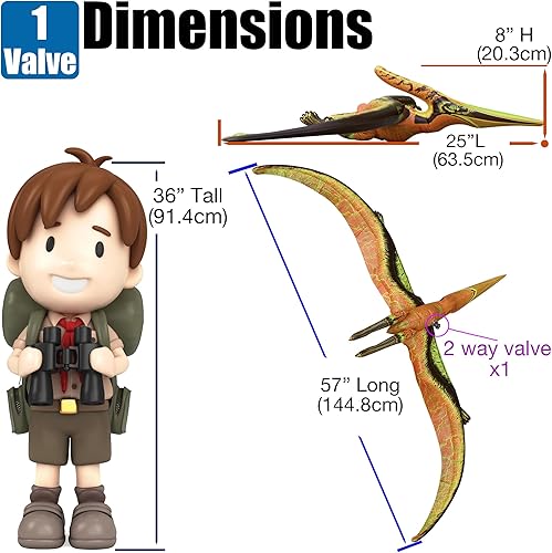 Miniatura 6 de Inflable Stegosaurus 46 pulgadas de largo null