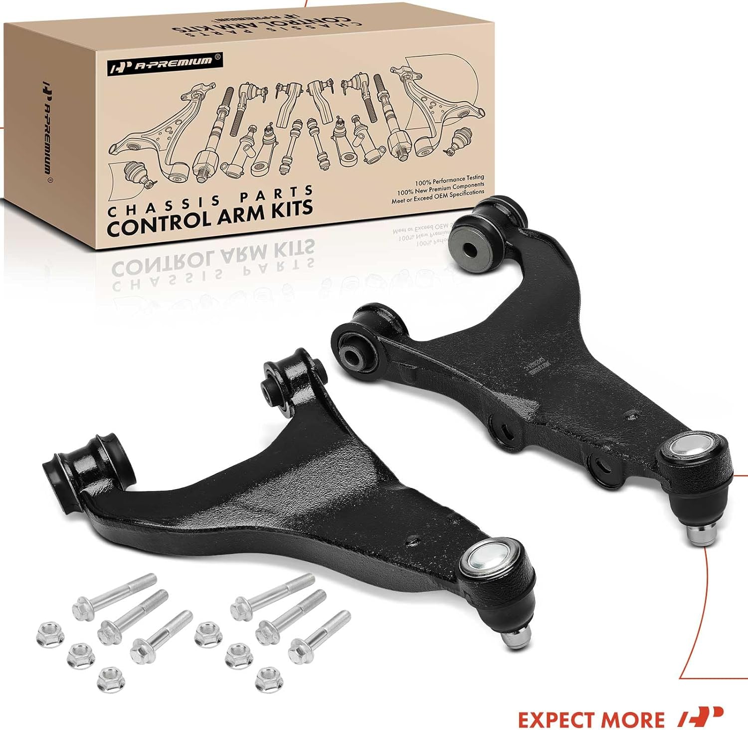 A-Premium 2 x Rear Upper Control Arm, with Ball Joint & Bushing, Compatible with Subaru Forester 2014-2020, Crosstrek 2016-2019, XV Crosstrek 2013-2015