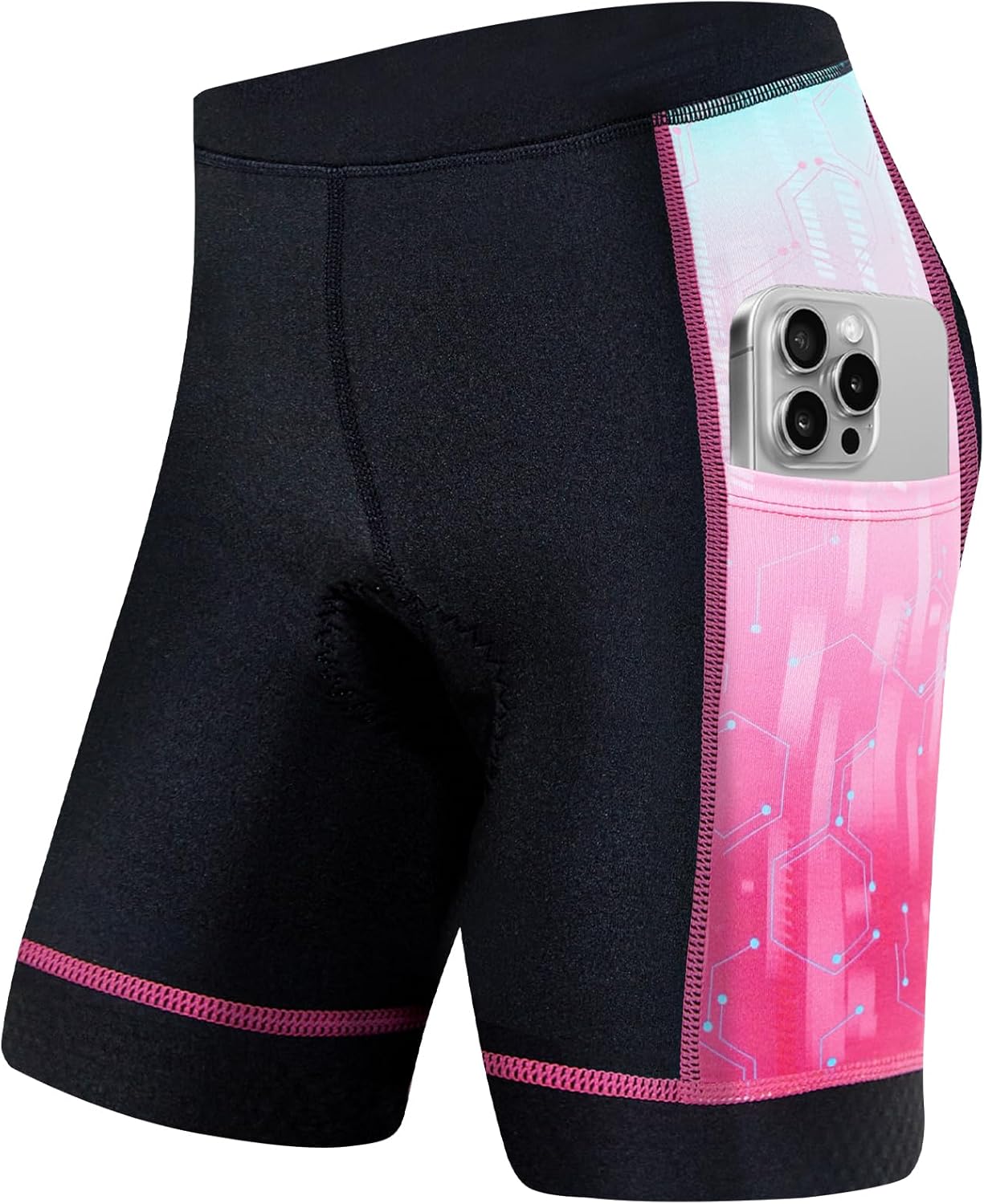 Gogokids Boys Girls 3D Padded Bike Shorts Kids Cycling Shorts Biking Shorts Sports Pants with Pockets for Mountain Road