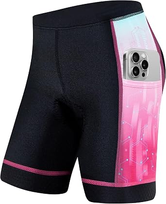 Gogokids Boys Girls 3D Padded Bike Shorts Kids Cycling Shorts Biking Shorts Sports Pants with Pockets for Mountain Road