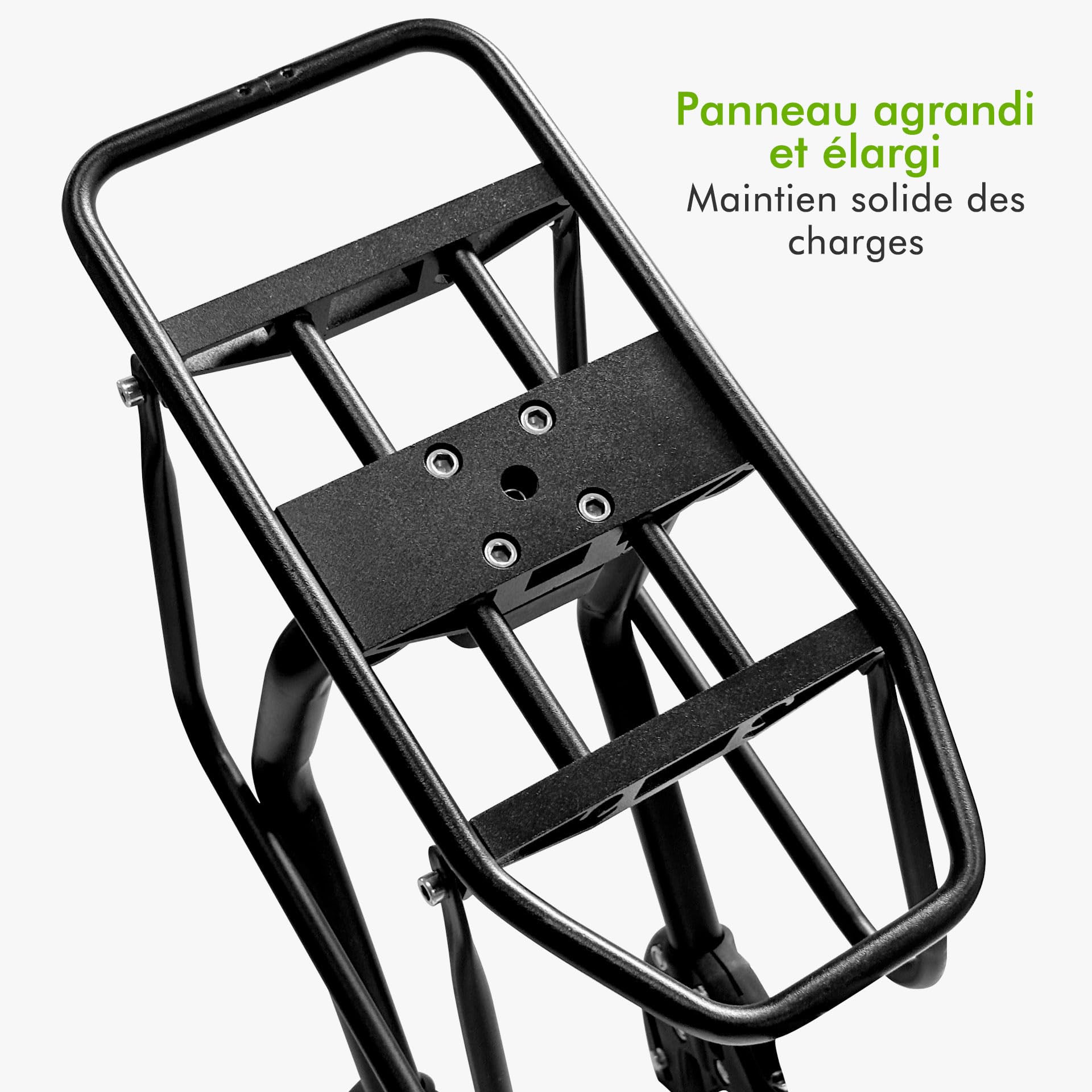 Mimoke Porte-bagages de vélo en aluminium – Universel pour sacs, paniers et sacs, roues de 20 à 29″