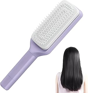 Smart Hair Brush - Integrated self-cleaning system, 3D air-cushion comb, anti-static bristles for smooth styling on any hair