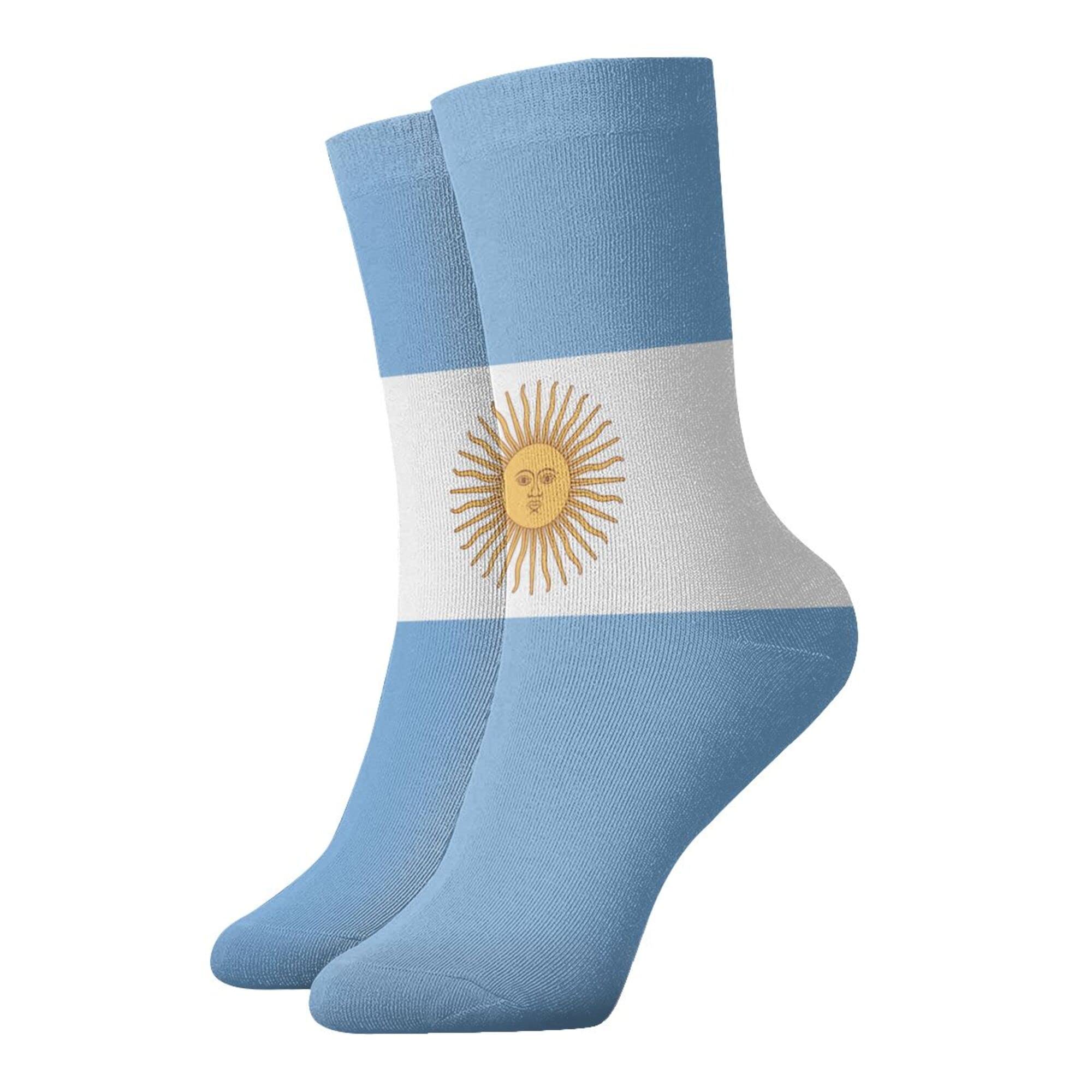 SEVEBJ Swiss flag Unisex Casual Crew Socks Novelty Athletic Socks Men's Dress Socks Patterned Sock Flag of Argentina