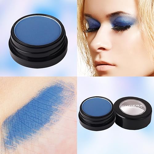 Miniatura 4 de MEICOLY Sombra de ojos color crema mate azul, sombra de ojos natural en polvo prensado, sombra mate atrevida para párpados para SFX Halloween,