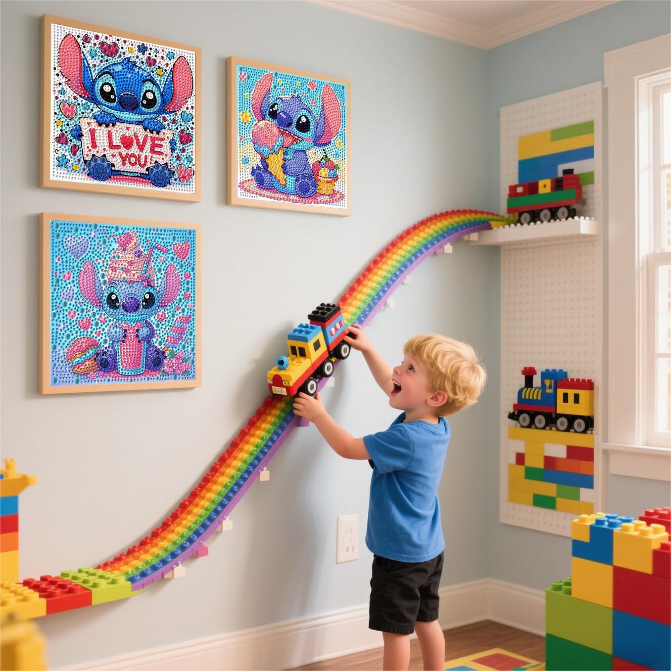 Diamond Art Kits for Kids - 4 Pack Diamond Art Painting Kits - Arts and Crafts for Kids Ages 8-12 - Diamond Art Mosaic Kits for Adults Beginner - GEM Art for 5 6 7 9 10 Year Old Girls Boys Gifts