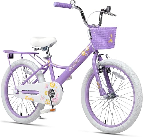Miniatura 9 de Glerc Sasha - Bicicleta para niñas de 12 a 20 pulgadas para niños de 2 a 13 años, bicicleta para niños con asiento de muñeca, cesta y ruedas de