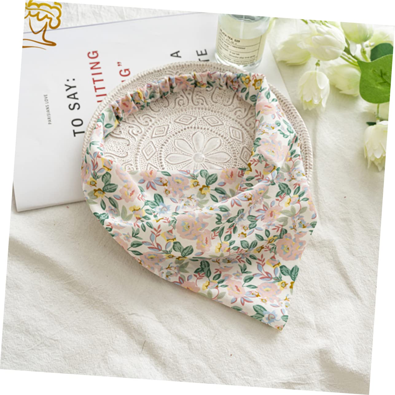 Didiseaon 18 Piezas Turbante De Flores Pañuelo Bohemio Lazos Para El Cabello Bohemios Turbantes Para El Cabello Para Mujeres Diademas De Mujer Banda Elástica Perder Tela Hebras De
