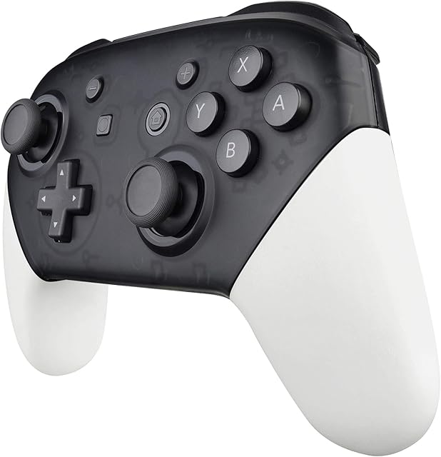 eXtremeRate White Replacement Handle Grips for Nintendo Switch Pro Controller, Soft Touch DIY Hand Grip Shell for Nintendo Switch Pro - Controller NOT Included