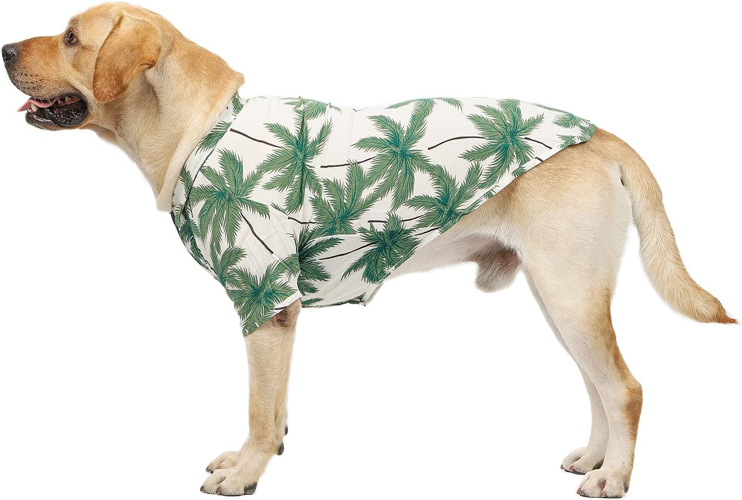 PetVougue Dog Hawaiian Shirt Tropical Clothes Dogs Girl Boy Summer Small Medium Large Tee Shirts,White L : Pet Supplies