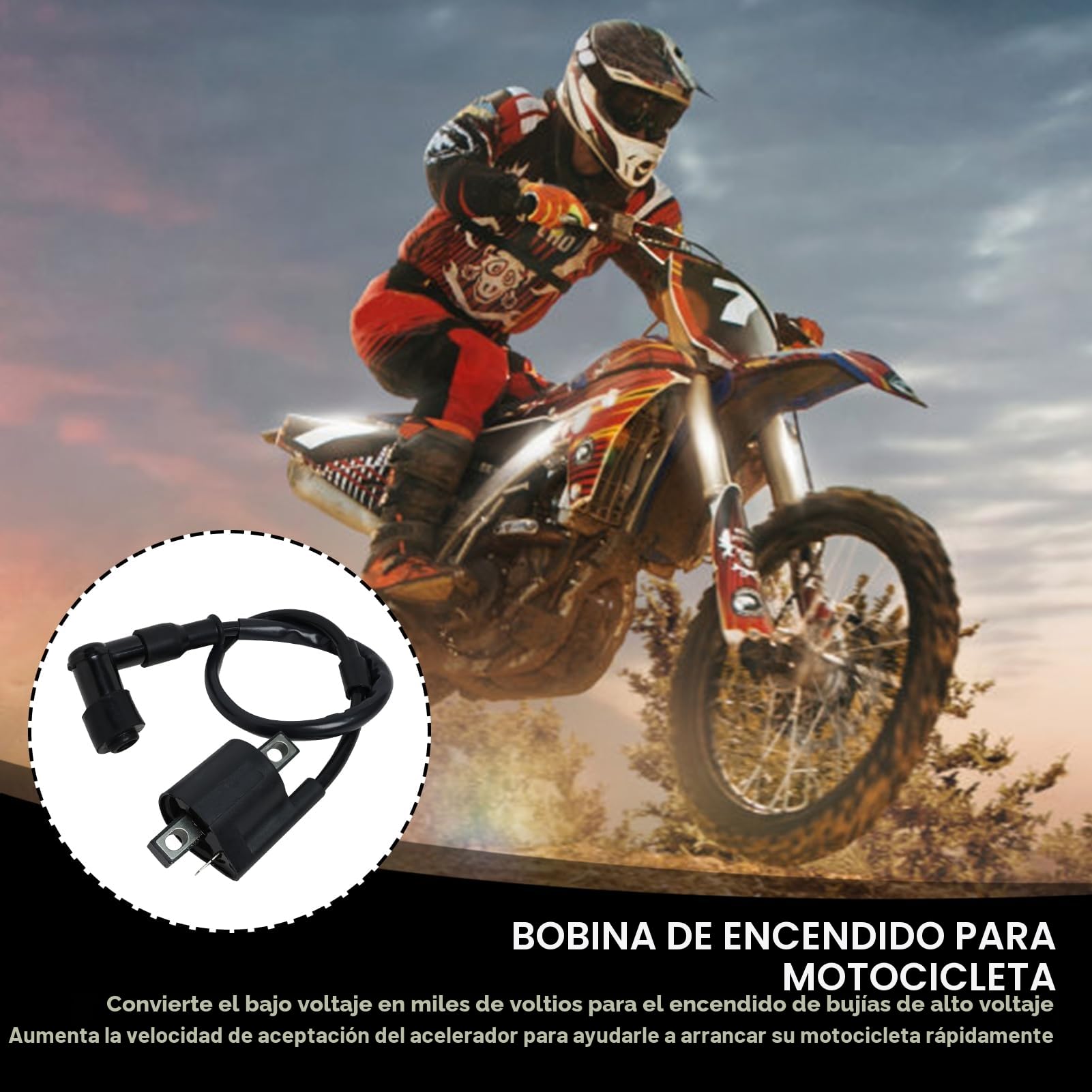 Bobina de Encendido Modificada para Mejorar la Potencia para Motocicleta, Scooter y ATV 125CC-250CC Ciclomotor Go-kart