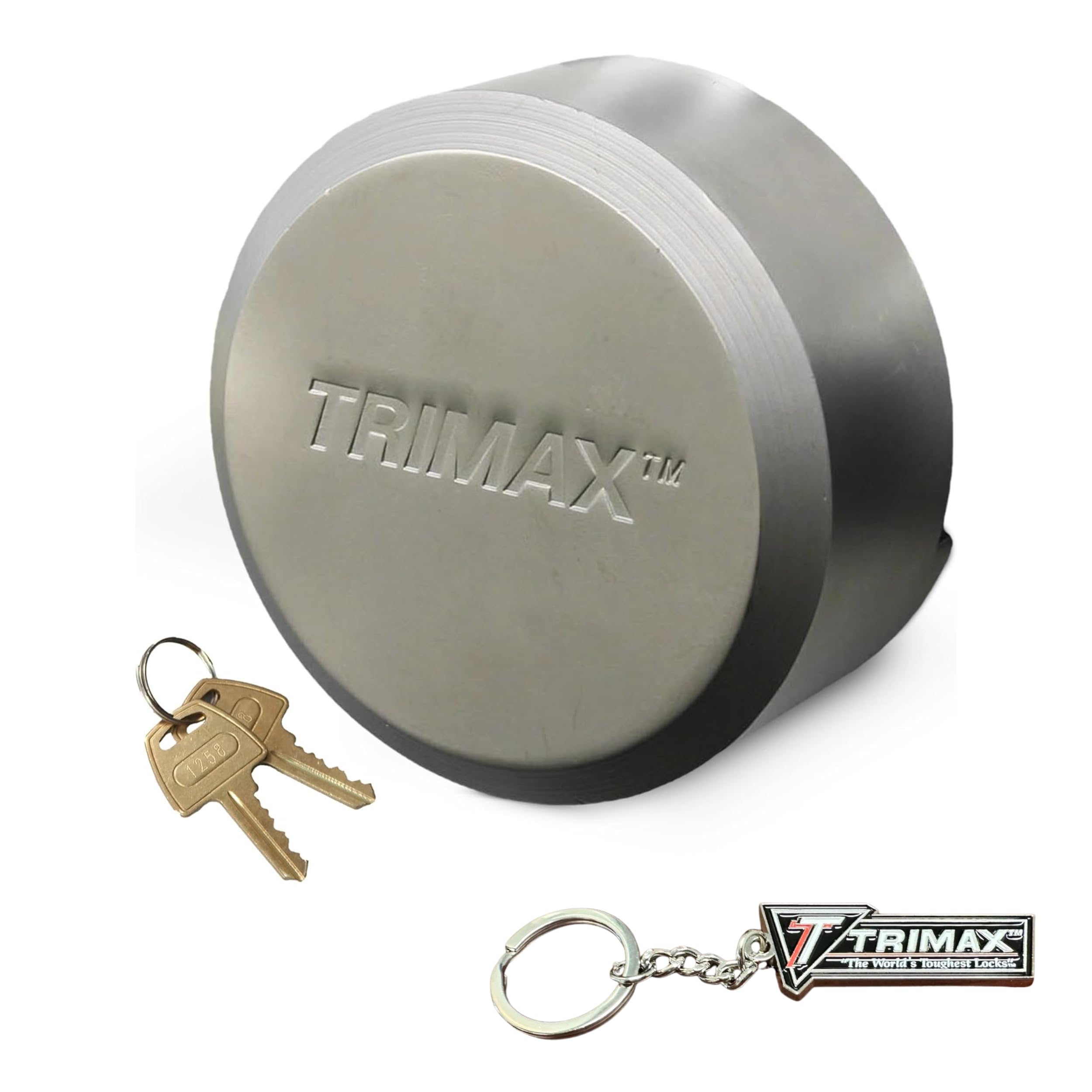 Trimax THPXL Hockey Puck Lock - Re-Keyable High-Security Padlock w Keychain