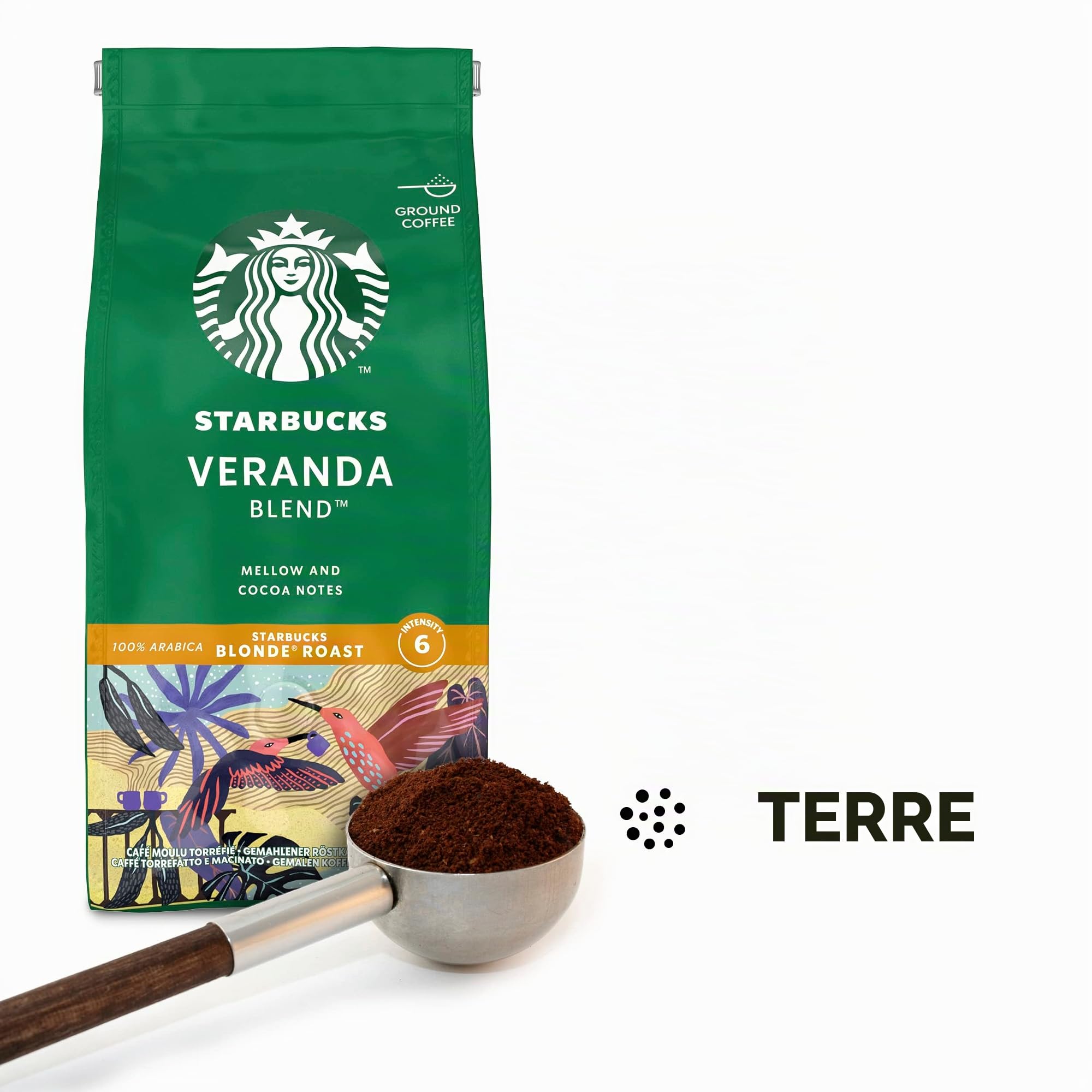 STARBUCKS Veranda Blend, Torréfaction Blonde, Café Moulu 200g (Pack de 6)